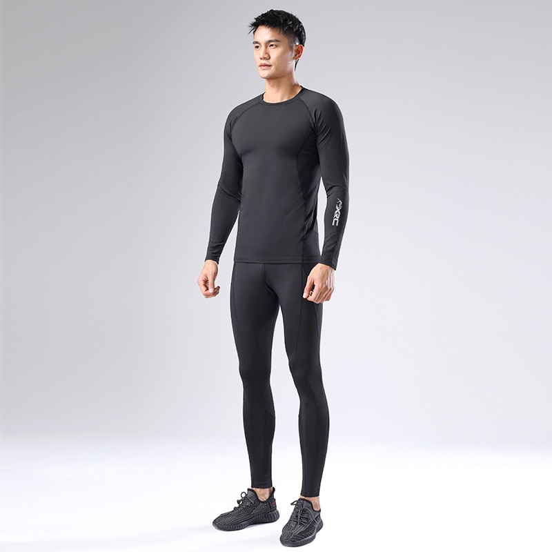 2022 Men&s Fitness Sports Suit Set Outdoor Tights T..
